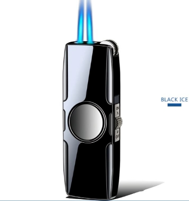 Picture of New Metal Fidget Spinner Cool Lighter Windproof Blue Flame Turbo Torch Jet Lighter