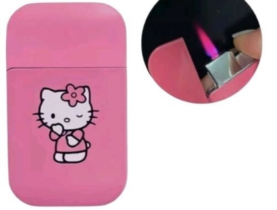Picture of Red Flame Hello Kitty Metal Windproof Lighter Gift