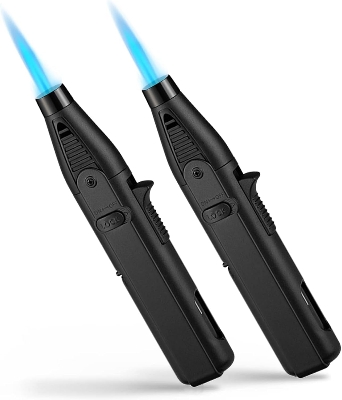 Picture of 1300℃ Jet Flame Gas Lighter 360 Degree Inverted Turbo Torch Lighter Refillable Butane Kitchen BBQ Ignition Windproof Lighter