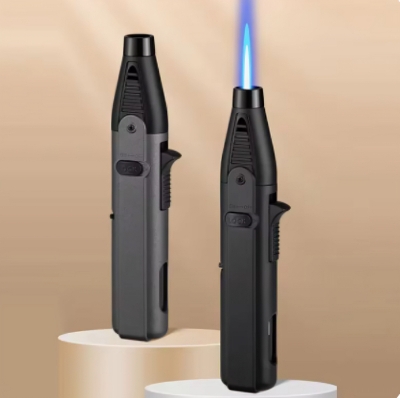 Picture of 1300℃ Jet Flame Gas Lighter 360 Degree Inverted Turbo Torch Lighter Refillable Butane Kitchen BBQ Ignition Windproof Lighter