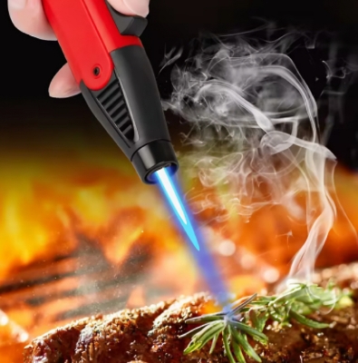Picture of 1300℃ Jet Flame Gas Lighter 360 Degree Inverted Turbo Torch Lighter Refillable Butane Kitchen BBQ Ignition Windproof Lighter