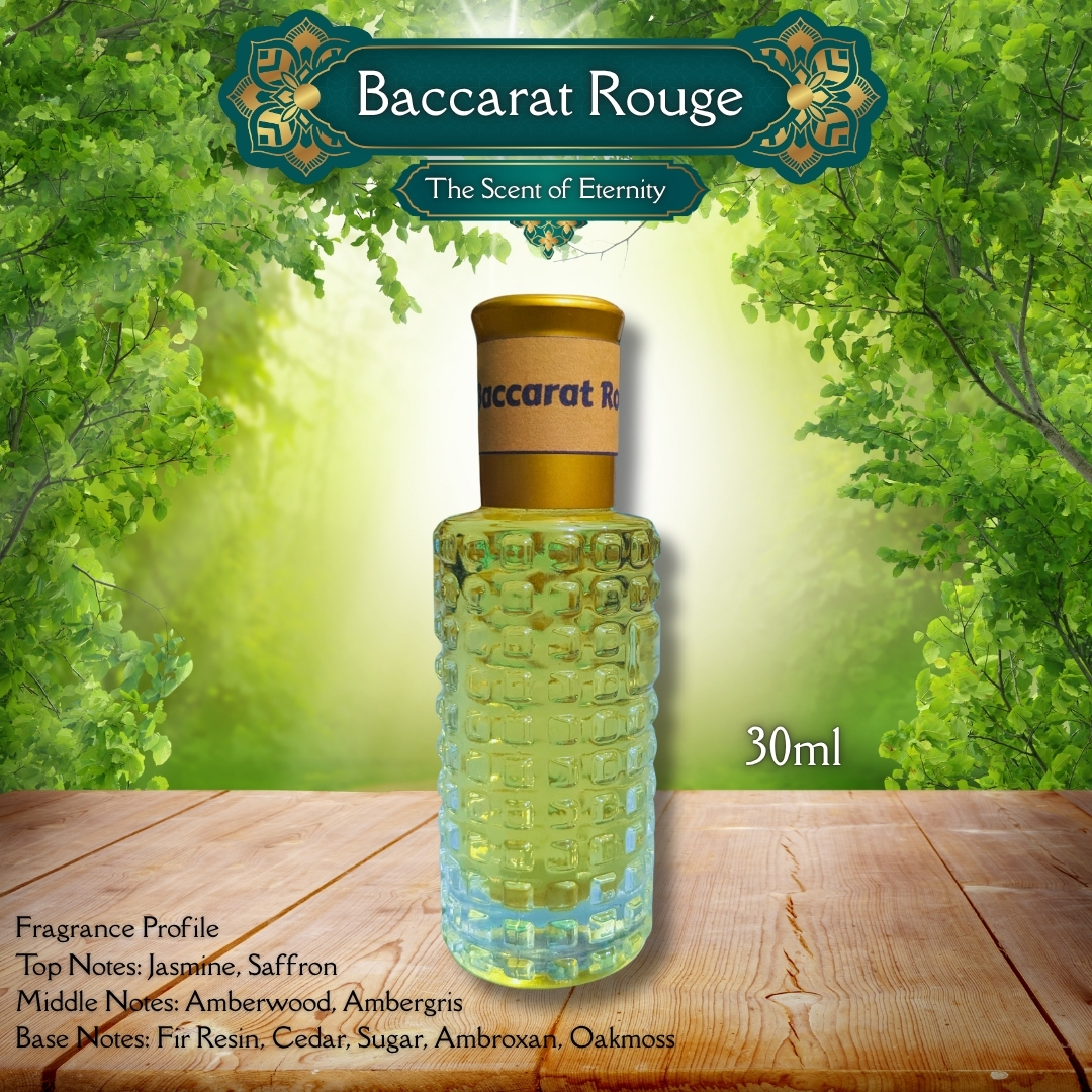 Picture of New Premium Baccarat Rouge Luxury attar 30ml Traditional Fragrance Luxurious Islamic Scent attar for unisex Signature Aroma Non-alcohol Halal Perfume/Attar. #baccaratrouge