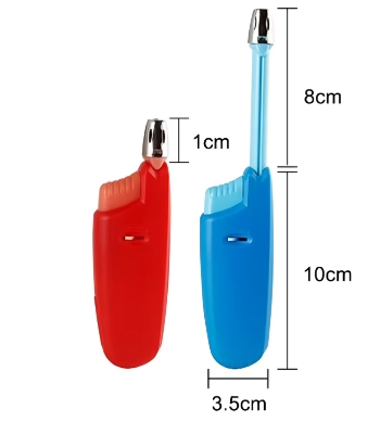 Picture of Candle Lighter Adjustable Kitchen Igniter Mini Butane Gas Refillable Plastic Torch Lighter for BBQ Outdoor Fire Start 11-18cm lighter