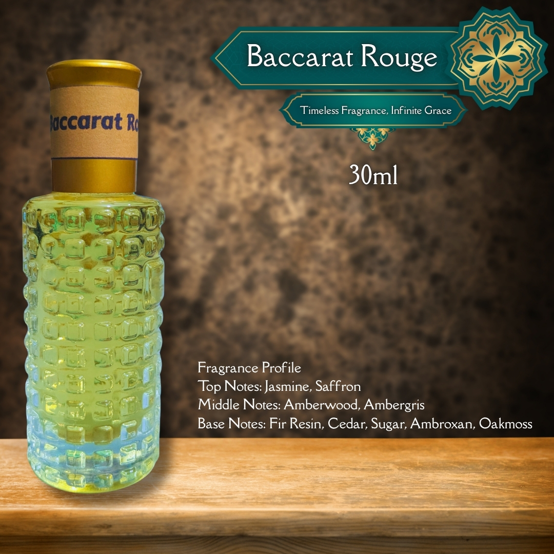 Picture of New Premium Baccarat Rouge Luxury attar 30ml Traditional Fragrance Luxurious Islamic Scent attar for unisex Signature Aroma Non-alcohol Halal Perfume/Attar. #baccaratrouge