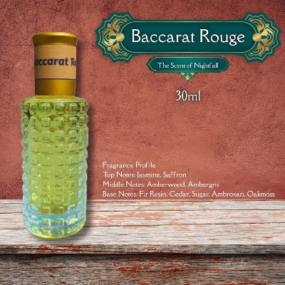 Picture of New Premium Baccarat Rouge Luxury attar 30ml Traditional Fragrance Luxurious Islamic Scent attar for unisex Signature Aroma Non-alcohol Halal Perfume/Attar. #baccaratrouge