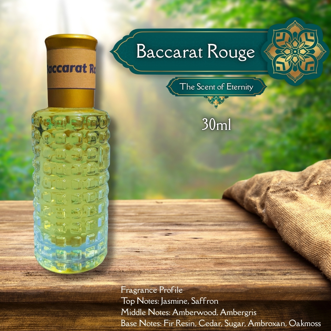 Picture of New Premium Baccarat Rouge Luxury attar 30ml Traditional Fragrance Luxurious Islamic Scent attar for unisex Signature Aroma Non-alcohol Halal Perfume/Attar. #baccaratrouge