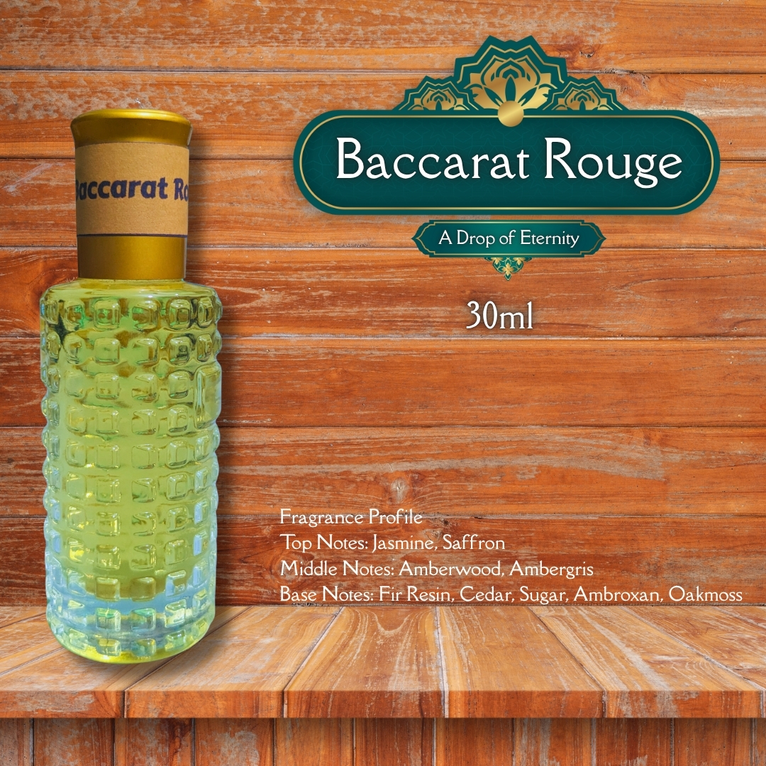 Picture of New Premium Baccarat Rouge Luxury attar 30ml Traditional Fragrance Luxurious Islamic Scent attar for unisex Signature Aroma Non-alcohol Halal Perfume/Attar. #baccaratrouge