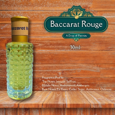 Picture of New Premium Baccarat Rouge Luxury attar 30ml Traditional Fragrance Luxurious Islamic Scent attar for unisex Signature Aroma Non-alcohol Halal Perfume/Attar. #baccaratrouge