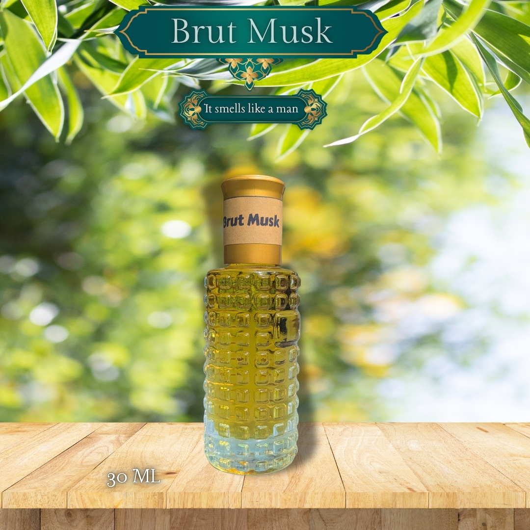 Picture of New Premium Brut Musk Luxury attar 30ml Traditional Fragrance Luxurious Islamic Scent attar for unisex Signature Aroma Non-alcohol Halal Perfume/Attar. #brutmusk