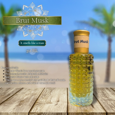 Picture of New Premium Brut Musk Luxury attar 30ml Traditional Fragrance Luxurious Islamic Scent attar for unisex Signature Aroma Non-alcohol Halal Perfume/Attar. #brutmusk
