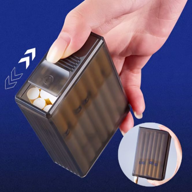 Picture of Waterproof Plastic Ci@garette Holder Pocket Storage Box Hold 20pcs Ci@garettes Whole Pack Box