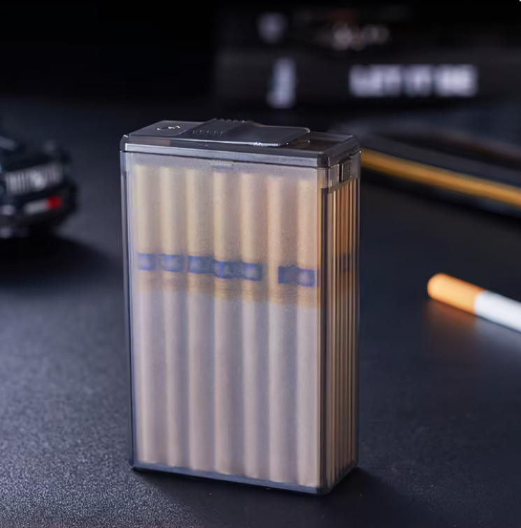 Picture of Waterproof Plastic Ci@garette Holder Pocket Storage Box Hold 20pcs Ci@garettes Whole Pack Box