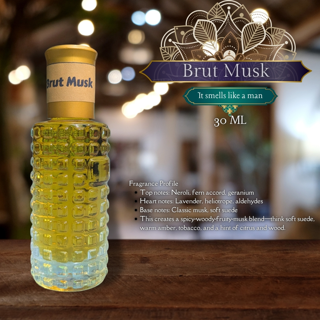 Picture of New Premium Brut Musk Luxury attar 30ml Traditional Fragrance Luxurious Islamic Scent attar for unisex Signature Aroma Non-alcohol Halal Perfume/Attar. #brutmusk