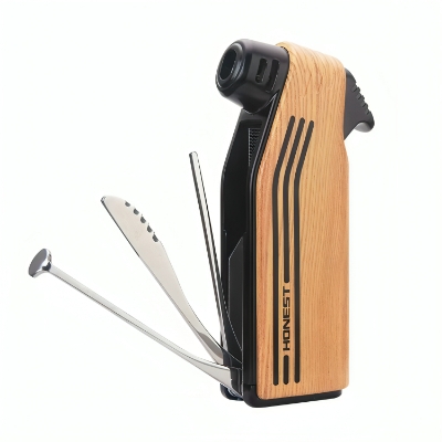 Picture of Honest Pipe lighter soft flame with Czech pipe tools Refillable Butane lighters gift