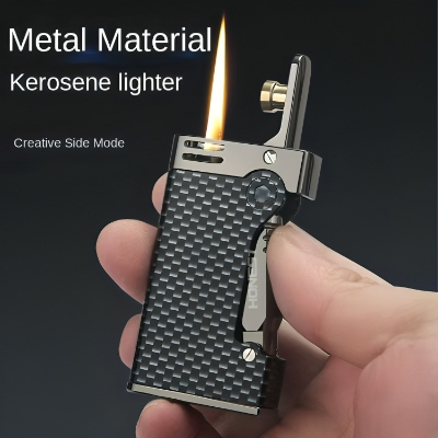 Picture of Retro Unique Luxury Kerosene Gasoline Lighter Metal Flint Vintage Ci@garette Windproof Lighter