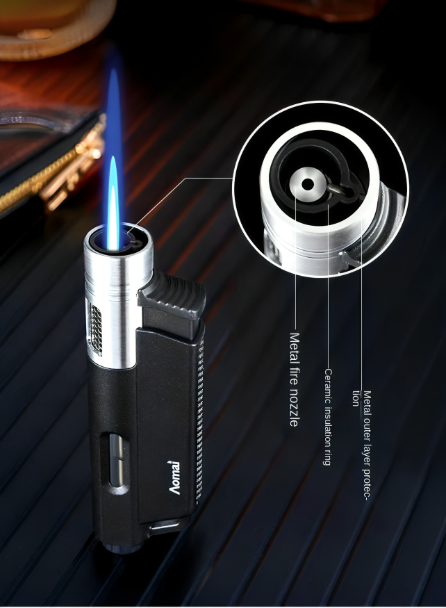 Picture of Mini Butane Gas Lighter Unusual Windproof Cigar Lighter Torch Jet Lighters Accessories Gadgets For Men