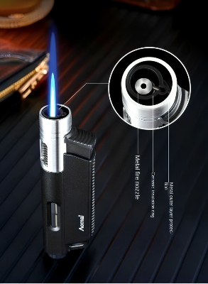 Picture of Mini Butane Gas Lighter Unusual Windproof Cigar Lighter Torch Jet Lighters Accessories Gadgets For Men