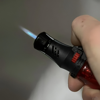Picture of Custom Logo Lighters Bbq Single Jet Flame Plastic Gas Torch Lighter For Outdoor Camping