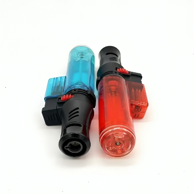 Picture of Custom Logo Lighters Bbq Single Jet Flame Plastic Gas Torch Lighter For Outdoor Camping