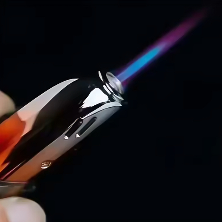 Picture of New 2025 Metal Lighter Blue Flame Type Gas Lighter