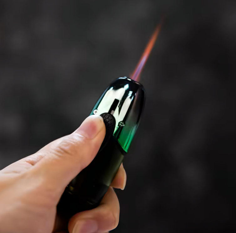 Picture of New 2025 Metal Lighter Blue Flame Type Gas Lighter