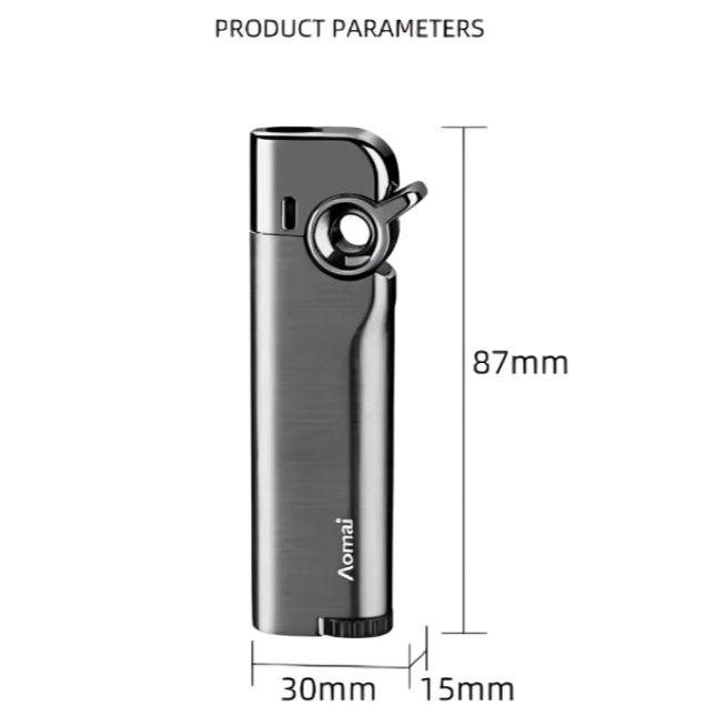 Picture of New Creative Metal Arm Windproof Blue Flame Inflatable Lighter Portable Butane Gas Lighters