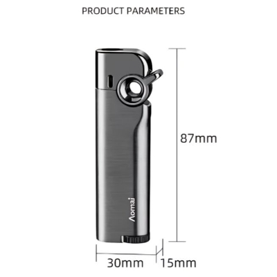 Picture of New Creative Metal Arm Windproof Blue Flame Inflatable Lighter Portable Butane Gas Lighters