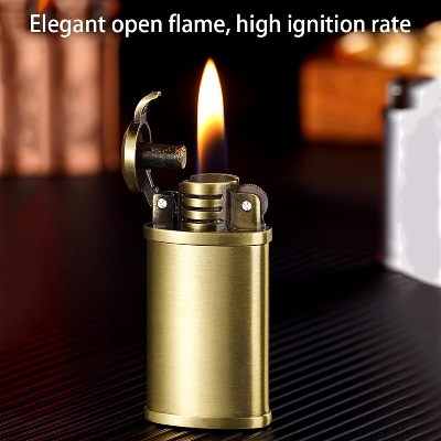 Picture of Windproof Lighter Soft Flame Lighter gas Refillable Lighter with Grinder Wheel Ignition for Men