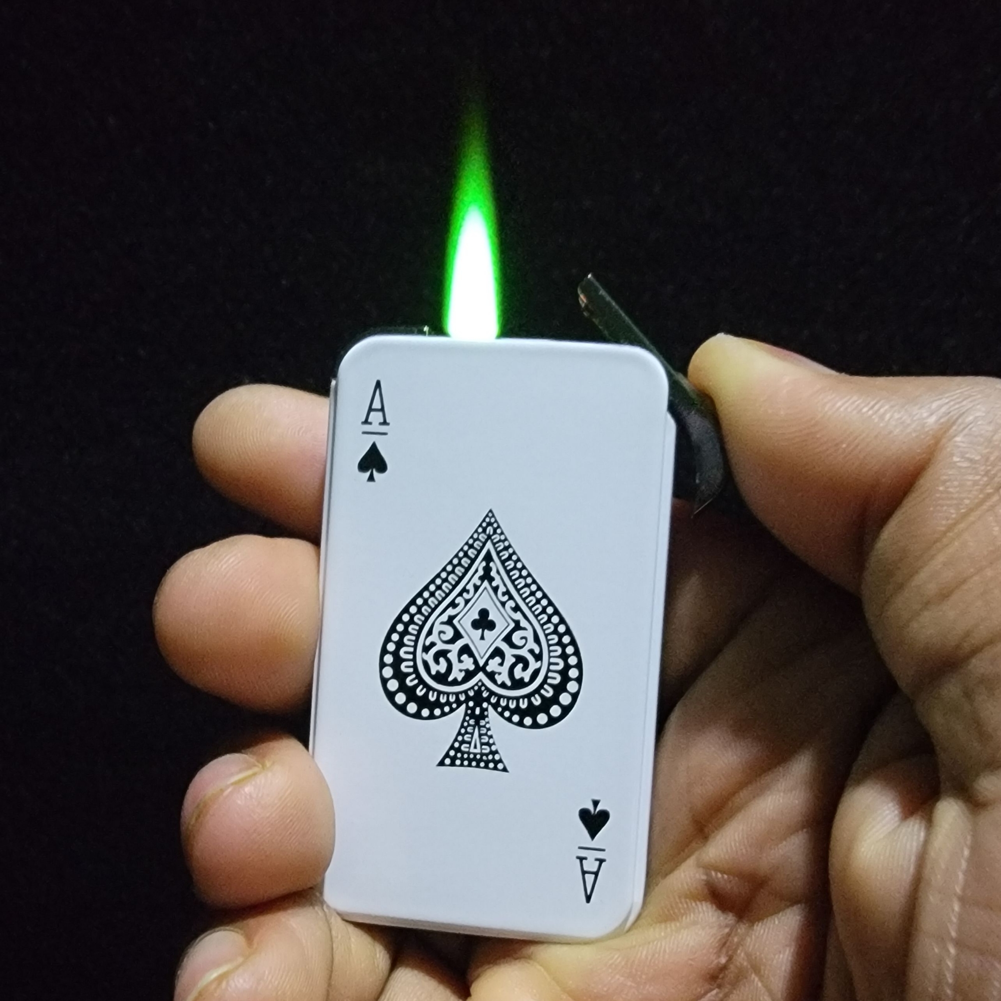 Picture of Mahjong Turbo Windproof Fire Lighter with Creative Personality, Metal Pink Flame Gas Lighter