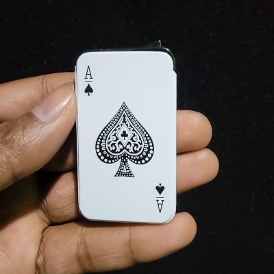 Picture of Mahjong Turbo Windproof Fire Lighter with Creative Personality, Metal Pink Flame Gas Lighter