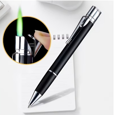 Picture of New Pen lighter Windproof Butane Metal Inflated 1300 C For Men Lighteer