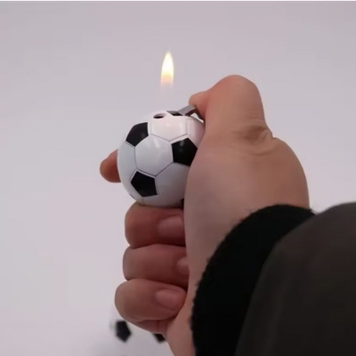 Picture of Torch Lighter Creative Basketball Design Butane Lighter Windproof Butane Gas Lighter Cool Adjustable Soft Flame Lighter Funny Refillable Butane Lighter for Outdoor Indoor