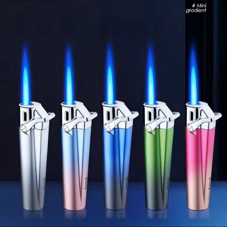 Picture of AOMAI New Inflatable Gas Lighter Gradient Mini Portable Metal Visible Gas Window Windproof Lighter