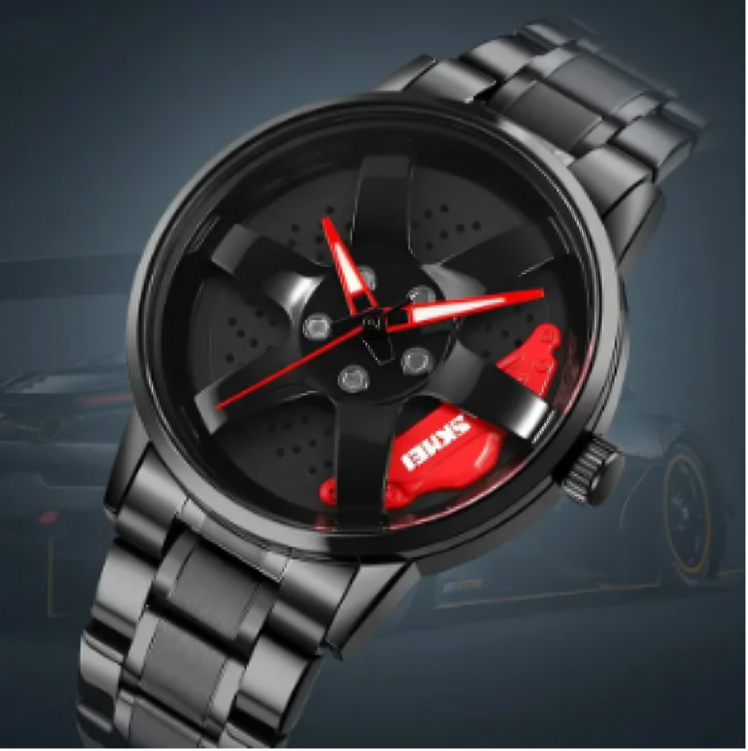 Picture of New Inspired by SK 1787 rotation wheel stainless steel clock for men - Elegant and Refined - Modern Vibe - Express Style