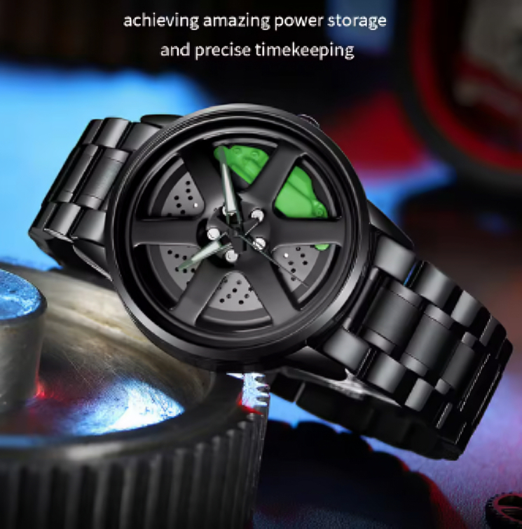 Picture of New Inspired by SK 1787 rotation wheel stainless steel clock for men - Elegant and Refined - Modern Vibe - Express Style