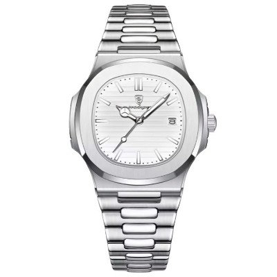 Picture of PO@EDAGAR Square Luxury Men Wristwatch Waterproof Luminous Date Stainless Steel Male Clock Business Sports Quartz Watches For Men