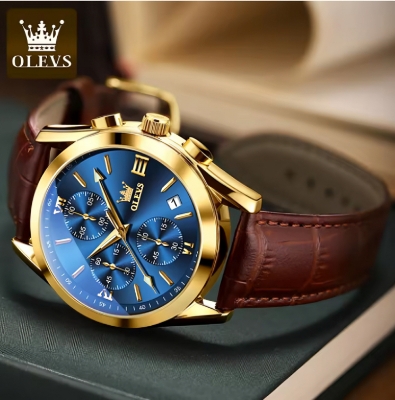 Picture of Men Leather Analoge Quartz Fashion Watch for Men