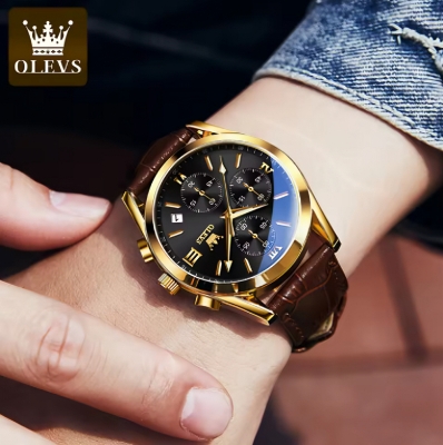 Picture of Men Leather Analoge Quartz Fashion Watch for Men