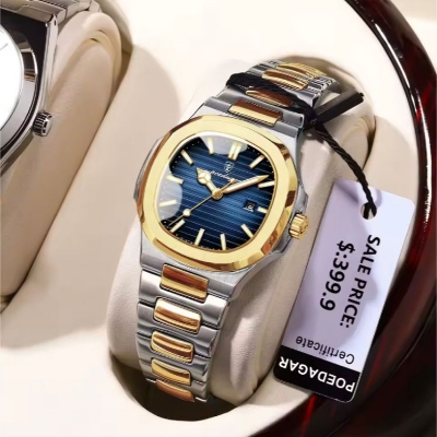 Picture of Men's Luxury Quartz Wristwatch, 30M Waterproof Stainless Steel Sports Chronograph Watch
