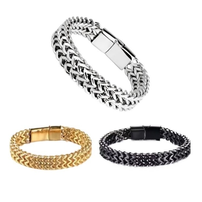 Picture of Fashion Cuban Link Bracelet for Men Stainless Steel Bracelet Collction