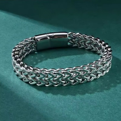 Picture of Fashion Cuban Link Bracelet for Men Stainless Steel Bracelet Collction