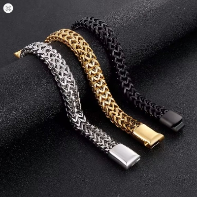 Picture of Fashion Cuban Link Bracelet for Men Stainless Steel Bracelet Collction