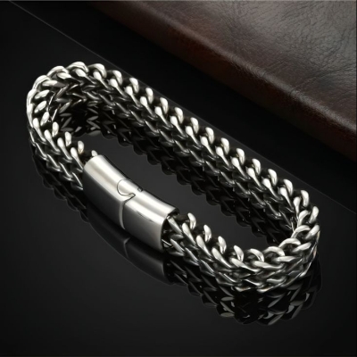 Picture of Fashion Cuban Link Bracelet for Men Stainless Steel Bracelet Collction
