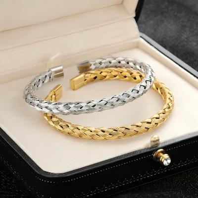 Picture of Punk Simple Style Men's Jewelry No Fade Steel Wire Rope Classic Bracelet Cuff Charm Male Bracelet Gift
