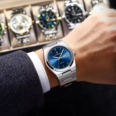 Picture of POEDAGAR Luxury Watches Men Stainless Steel Waterproof Luminous Men's Watch Date Week Fashion Casual Quartz Watch Men Reloj