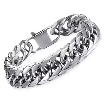 Picture of HNS13mm Stainless Steel Bracelet for Men Punk Male Thick Hand Chain Bike Motorcycle Jewelry Accessories