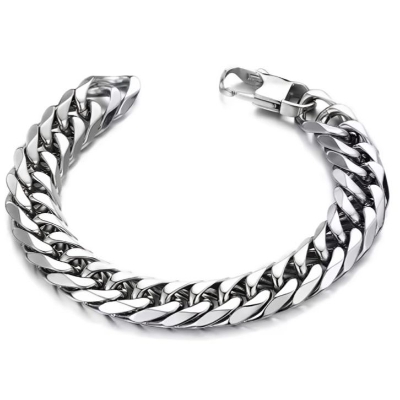 Picture of HNS13mm Stainless Steel Bracelet for Men Punk Male Thick Hand Chain Bike Motorcycle Jewelry Accessories
