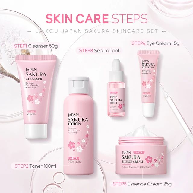 Picture of LAIKOU Japan Sakura Skin Care Set 5 pcs