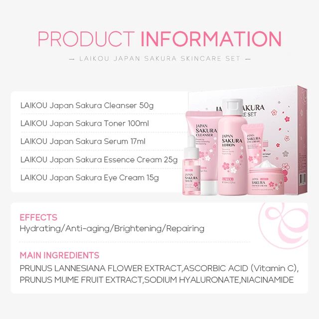 Picture of LAIKOU Japan Sakura Skin Care Set 5 pcs