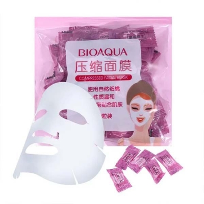 Picture of Face pack skin-friendly hydrating compression msk natural cotton light thin non-woven msk compression msk- (10/20/50 Pieces)